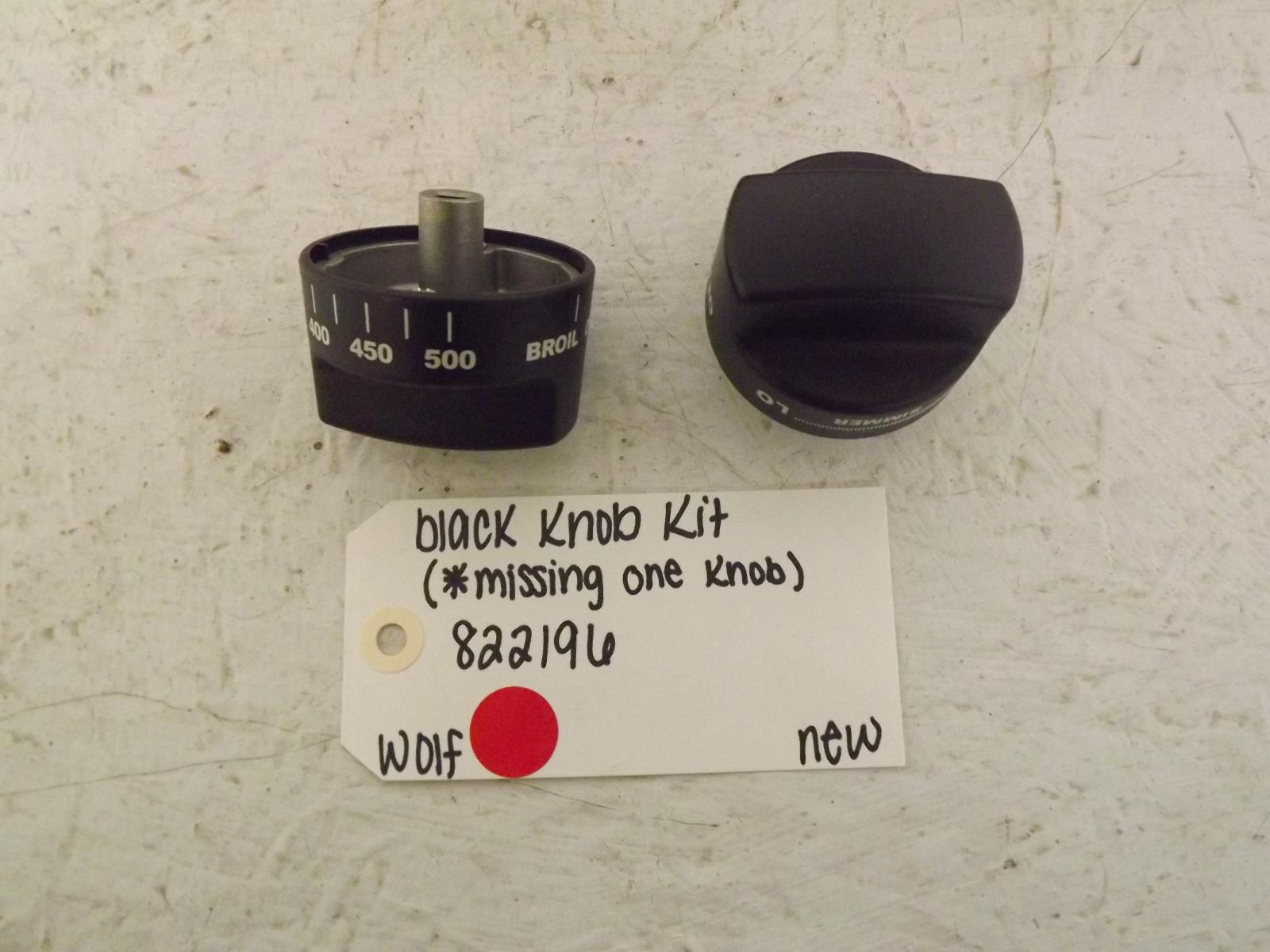 Wolf Range 822196 Black Knob Kit New Wolf Range 822196 Black Knob Kit New